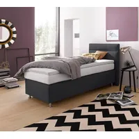 Westfalia Schlafkomfort Boxspringbett, wahlweise mit LED-Beleuchtung, grau