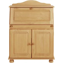 Home Affaire Sekretär HOME AFFAIRE "Mette, Schreibtisch im Landhausstil", beige (natur gebeizt, gewachst), B:82cm H:107cm T:39cm, Sekretäre, Sekretär, aus Massivholz, Breite 82 cm