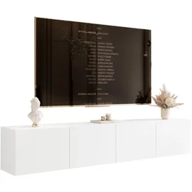 idohome TV-Lowboard 200 cm Weiß Matt 36x40x40 cm Holzwerkstoff