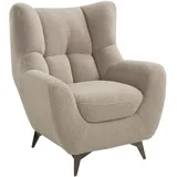 Atlantic Home Collection Sessel Shawn bezogen mit Teddystoff, beige, Polyester, 88 cm x 91 cm 98 cm