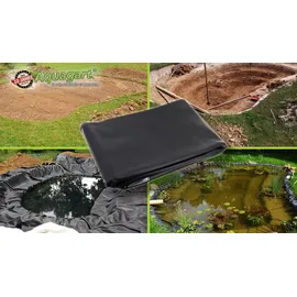 Aquagart Teichfolie PVC 3m x 6m 1,0mm schwarz Folie für den Gartenteich