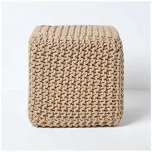 Homescapes Sitzwürfel 100% Baumwolle 0 x 0 x 0 cm Beige