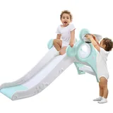 AUFUN Rutsche Indoor Outdoor ab 1 2 3 Jahr,Faltbar Kinderrutsche,Baby Gartenrutsche,Tolles Geschenk für Kinder,Geburtstagsgeschenk Grün