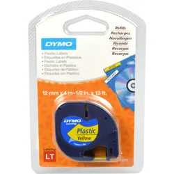 Dymo Letratag-Originalband 91202 (S0721620) schwarz auf gelb 12mm x 4m