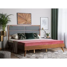 Beliani Poissy 180 x 200 cm Dunkle Esche