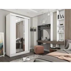 masseno Schwebetürenschrank LUCENZA 120 x 216 x 61 cm Weiß