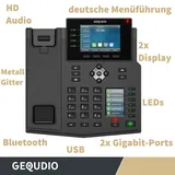 GEQUDIO GX5+ IP-Telefon Set mit Netzteil Telefon, Schwarz