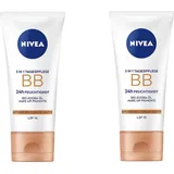 NIVEA Tagespflege 5in1 BB Hauttyp mittel-dunkel LSF 15 24h Feuchtigkeit 2 x 50ml