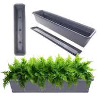 Kadax Blumenkasten 80 x 11,5 x 14,5 cm Anthrazit