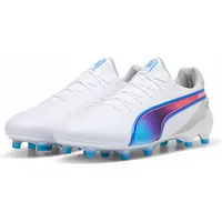 Puma King Ultimate FG/AG Herren White/Bluemazing/Flat Light Gray 43