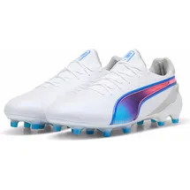 Puma King Ultimate FG/AG Herren White/Bluemazing/Flat Light Gray 43