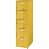 [en.casa] Rollcontainer, Kökar mit 8 Schubladen 109x28x41 cm Gelb