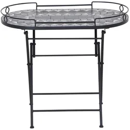 Siena Garden Como Serviertisch 41 x 67,5 x 60 cm schwarz matt/grau
