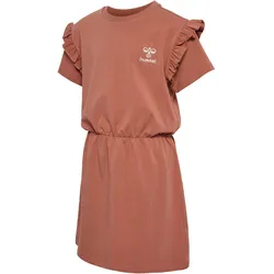 hummel hmlJUMPY kurzarm Kleid Mädchen 6113 - copper brown 140