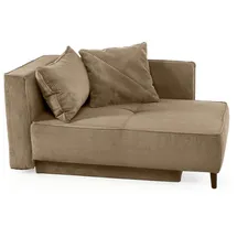JOB Recamiere mit Funktion Rex Cord Grau Taupe