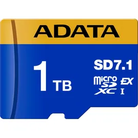 A-Data Premier Extreme microSDXC SD7.1 1 TB, blau/gelb, Express UHS-I U3, Class 10, V30, Nintendo Switch 2 Ready