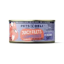 PETS DELI Juicy Filets Huhn mit Lammleber und Karotte 12 x 70 g