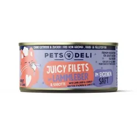 PETS DELI Juicy Filets Huhn mit Lammleber und Karotte 12 x 70 g