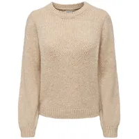 JACQUELINE de YONG Strickpullover Weicher Strickpullover Langarm JDYJOLA JDYDINEA L/S O-NECK SOLID PULL KNT NOOS beige XL