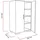 Asir Schuhschrank 35 x 94 x 60 cm glänzend / weiß