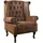 Riess-Ambiente Ohrensessel CHESTERFIELD Mikrofaser 85 x 105 x 70 cm Antik Braun