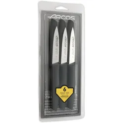 Arcos Serie Nova - Paring Messer Set - Klinge Nitrum Edelstahl - HandGriff Polypropylen Farbe Schwarz