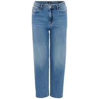 Opus Damen Barrel | Barrel Jeans LOLAH Mid Rise aus Spanish Cotton Mix mid Redux Blue, 42 L28