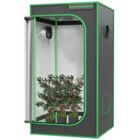 VivoVerdant Grow Zelt 120x60x180cm, Indoor Grow Tent Reflektierende Mylar Zuchtzelte Hydrokultur,mit Beobachtungsfenster und Bodenwanne, Growzelt für Pflanzen wachsen Raum