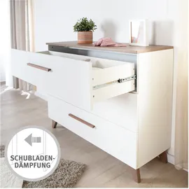 roba Wickelkommode »Ole» - 110x75,5x98cm - weiß / Holz / Holz