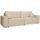Mirjan24 Schlafsofa Karl, mit zwei Bettkästen und Schlaffunktion, 245x90x82 cm, Wellenfeder beige
