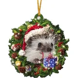 Acryl-Hundeanhänger, Weihnachtsbaum-Hängeornament, Katze und Hund, Weihnachtsauto-Dekoration für Baumsims-Dekoration-4