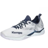 Kempa Unisex Wing Lite 2.0 Game Changer Handballschuhe, Sportschuhe, Turnschuhe, weiß/Marine, 44 EU