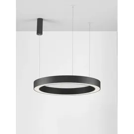 Nova Luce Morbido 1-flg. Ø 80 cm schwarz