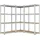 Juskys Eckregal Metall 155x160x155 cm Silber