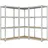 Juskys Eckregal Metall 155x160x155 cm Silber