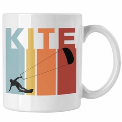 Trendation Tasse Trendation – Kitesurf Kitesurfen Geschenk Tasse Kite Surfender Kitesurfing Geschenkidee weiß