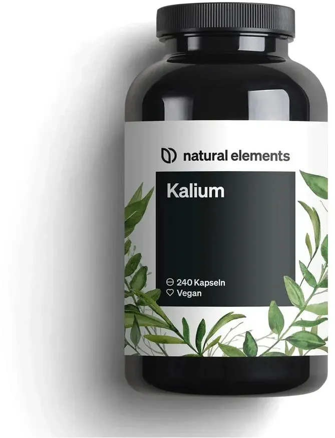 Kalium – 240 Kapseln mit 800 mg elementarem Kalium (aus Kaliumcitrat) pro Tagesdosis – für Blutdruck, Muskelfunktion & Nervensystem – vegan, hochdosiert, ohne Zusätze 240 St