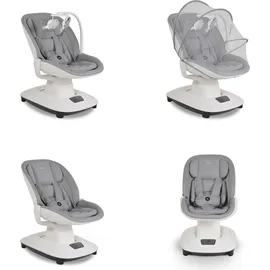 Cangaroo Babywippe Hera elektrisch, Musik, Moskitonetz, 360-Grad-Drehung, Timer hellgrau - Silber/Grau