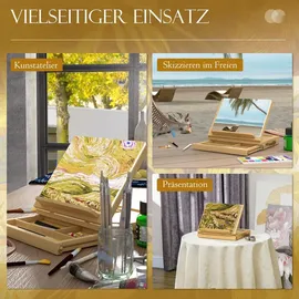 Vinsetto Tischstaffelei 1 St. 33,5L x 26B x 26H cm Natur
