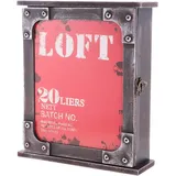 Tubayia Vintage Holz Schlüsselkasten Wandhalterung Schlüsselschrank mit 6 Haken für Haus Dekoration