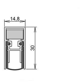 ATHMER Türdichtung Schall-Ex DUO L-15 WS 958 cm Silber