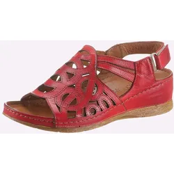 Sandalette GEMINI, Damen, Gr. 40, rot, Glattleder, sportlich, Schuhe