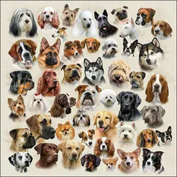 Ambiente 20 Servietten Papier 33x33cm 3-lag - hochwertige Einweg Papierservietten Hunde viele Rassen Tiermotiv Feier Kindergeburtstag Hundeliebhaber Dekoration