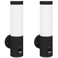 VidaXL Außenwandlampen 2 pcs Schwarz 12 x 7.5 x