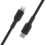 Belkin Lightning/USB-C Kabel ummantelt mfi zertifiziert 1m schwarz