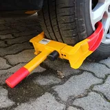 Baumarktplus Radkralle Parkkralle mit Sicherheitsschloss, Reifenbreite 17-27,5 cm, Diebstahlsicherung mit 2 Schlüsseln