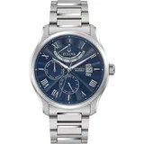 Bulova 96C147 Wilton Automatik Herrenuhr 43mm 3ATM - Silber/Blau