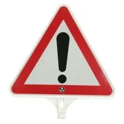 Verkehrsschild VZ 101 "Allgemeine Gefahrenstelle" Folie Typ 2, Seitenlänge 440mm