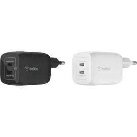 Belkin BoostCharge Pro USB-C-GaN-Ladegerät mit zwei Anschlüssen und PPS (65W) (WCH013vfBK)