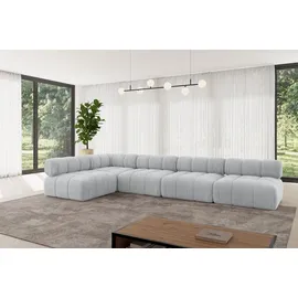 altdecor Modulares Sofa Ecksofa in L-Form - Samaro-L3 - 380x190x70 cm Grau universal, links/rechts Corner modular Sofa Eckcouch Couch Wohnlandschaf... - Grau